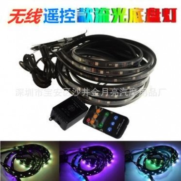 新款遥控流星幻彩底盘灯汽车地盘装饰氛围灯带声控功能炫彩底盘灯