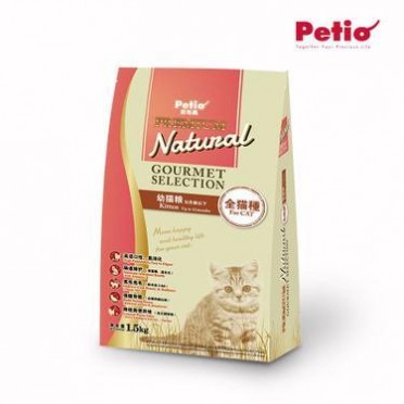 日本Petio派地奥 猫粮 幼猫天然粮猫粮1.5kg