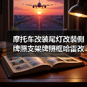 摩托车改装尾灯改裝側牌照支架牌照框哈雷改装复古摩托車（图1）