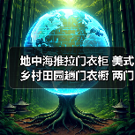地中海推拉门衣柜 美式乡村田园趟门衣橱 两门白色衣柜（图4）