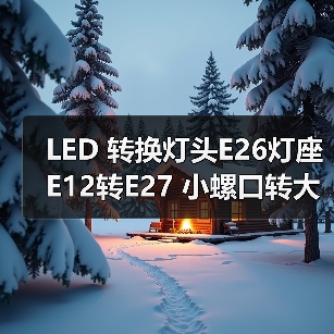 LED 转换灯头E26灯座 E12转E27 小螺口转大螺口（图3）