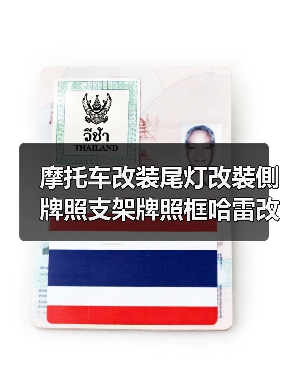 摩托车改装尾灯改裝側牌照支架牌照框哈雷改装复古摩托車（图2）