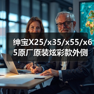 绅宝X25/x35/x55/x65原厂原装炫彩款外侧脚踏板改装led带灯侧踏（图3）