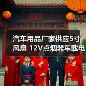 汽车用品厂家供应5寸风扇 12V点烟器车载电风扇 迷你汽车小风扇（图2）