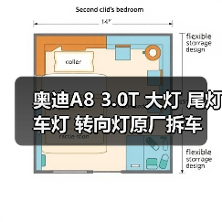 奥迪A8 3.0T 大灯 尾灯 车灯 转向灯原厂拆车件（图2）