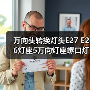 万向头转换灯头E27 E26灯座5万向灯座螺口灯座E26灯头（图3）