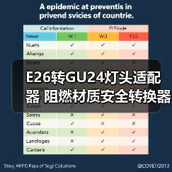 E26转GU24灯头适配器 阻燃材质安全转换器（图3）