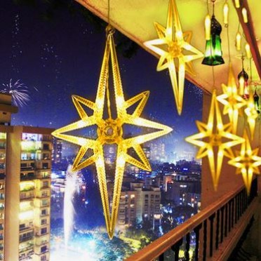 跨境新品 LED灯串 窗帘挂件低压24V户外防水圣诞婚庆节日装饰灯