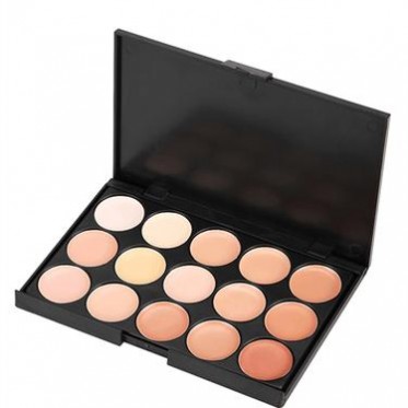 15色遮瑕膏粉底膏自然遮瑕 粉底修容雀斑痘印 热销彩妆盒厂家现货