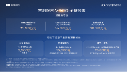 预售31.98万~38.98万 吉利银河V900开启预售