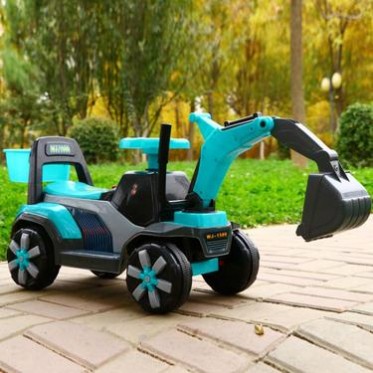 新概念儿童挖掘机工程车可做可骑带灯光音乐电动款滑行款